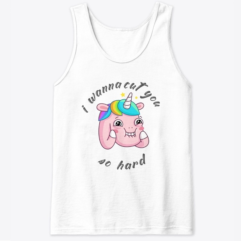 I Wanna Cut You So Hard cute pink design