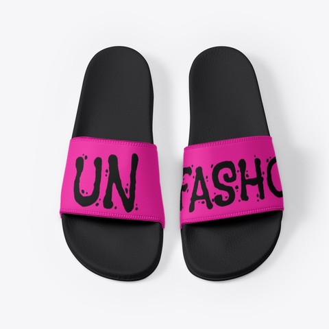 Unfasho Slides ( Are You Fasho ? Merch) Hot Pink T-Shirt Front