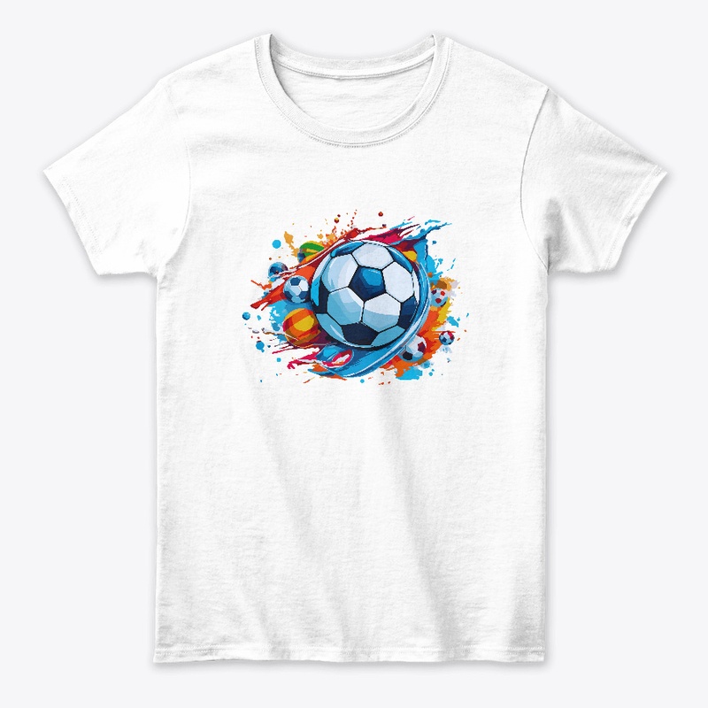 Modern Colorful Soccer Club T-Shirt
