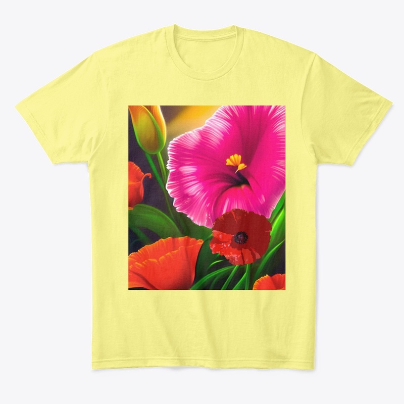 Gladiolus And Poppies