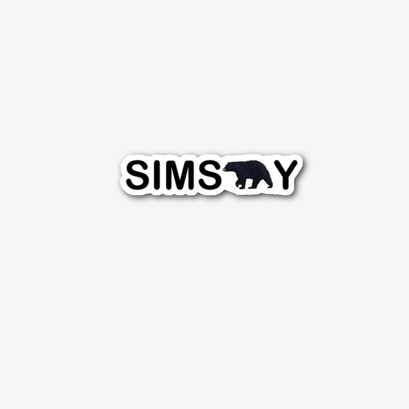 SimsBear-y Apparel Sticker Black NoLogo