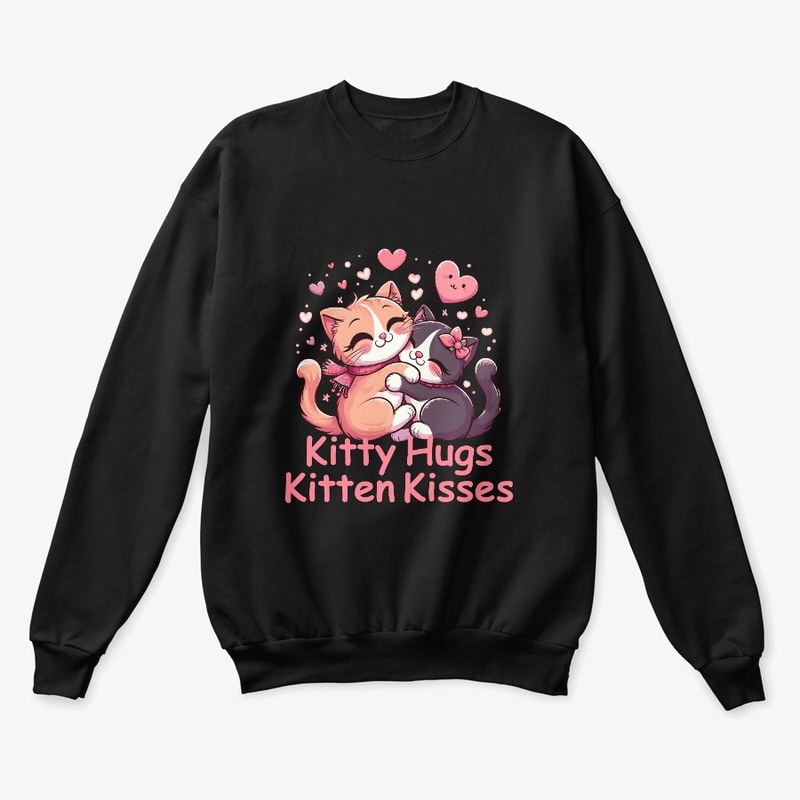 Kitty Hugs & Kitten Kisses Cat T-Shirt 