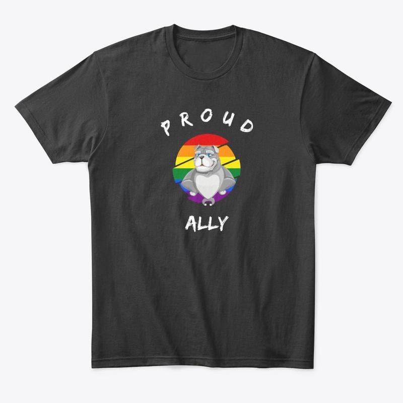 Proud Gay Ally Fun Bulldog LGBTQ Pride