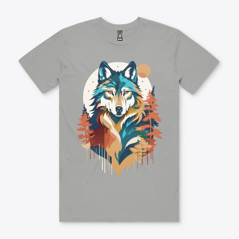 Wolf Shirt Wednesday - Pastel Fall Wolf