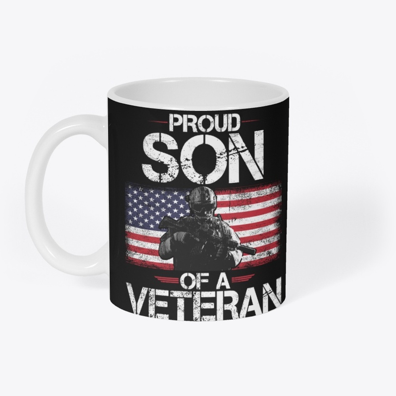 Proud Son of A Veteran USA Flag 