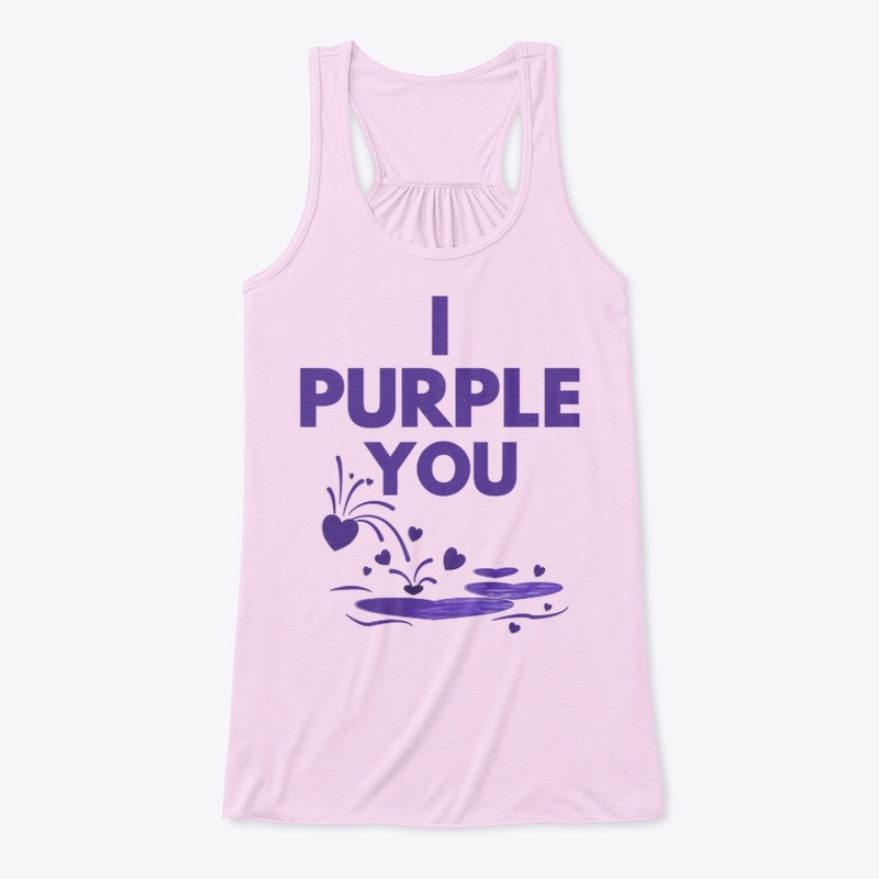 I purple you with heart fountain