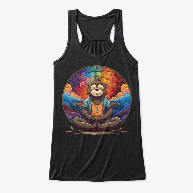 Monkey Meditating With Color