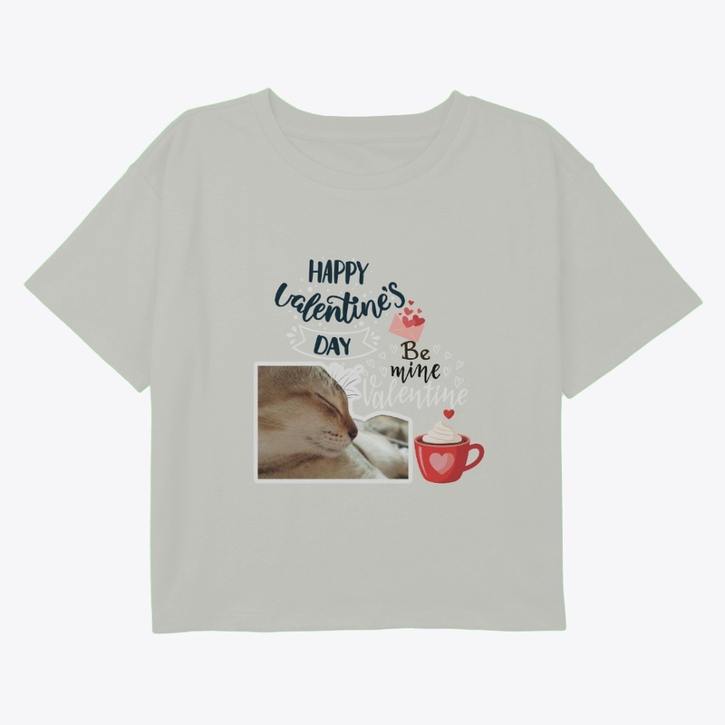 Happy Valentine's Day Sleeping Cat Art