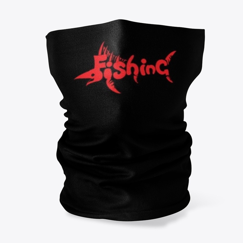 Red fishing funny logo