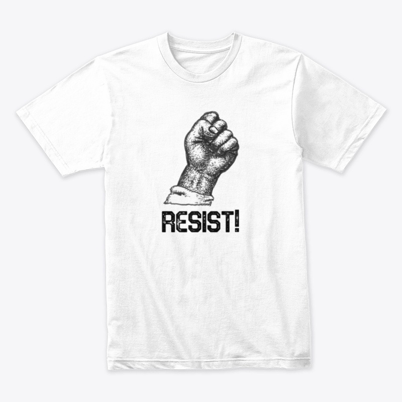 A Raised Fist with the Word Resist