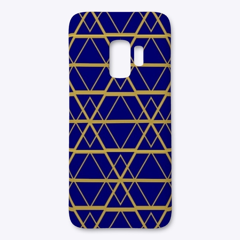 Blue and Gold Geometric Pattern