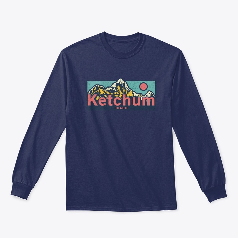 Retro Ketchum Idaho Mountain Graphic T-S