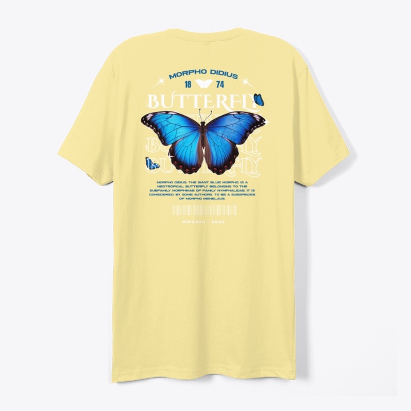 The Giant Blue Morpho Didius Butterfly 