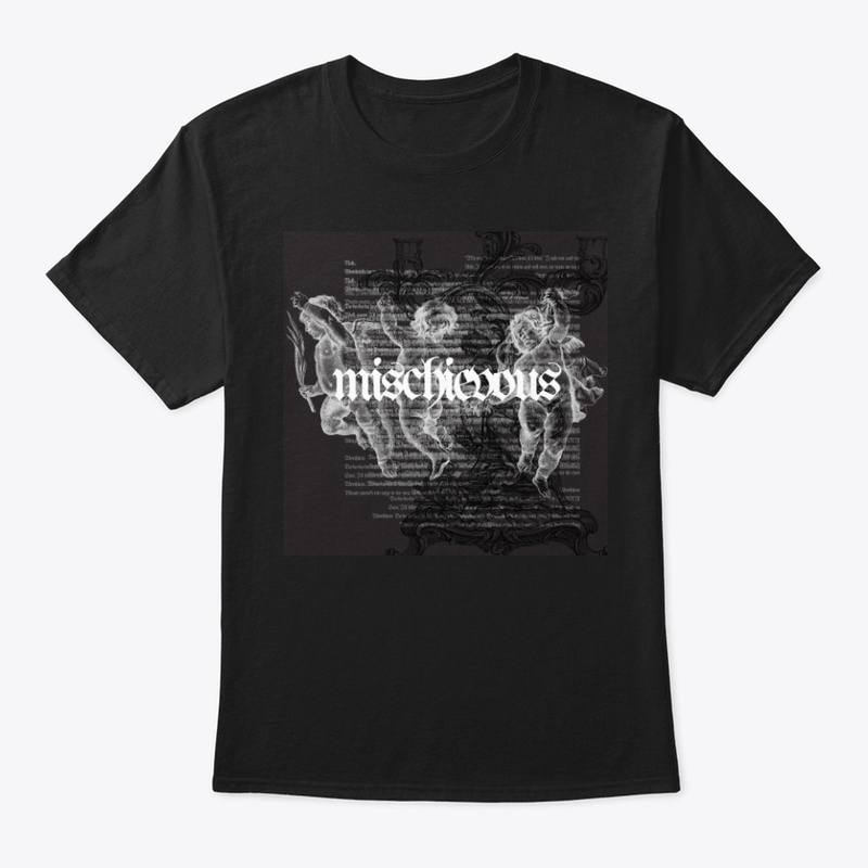Y2K Mischievous Goth Angel Print