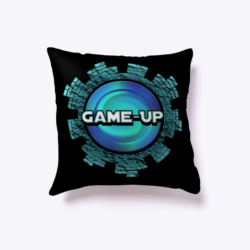 Game Up Blue Logo Pillow