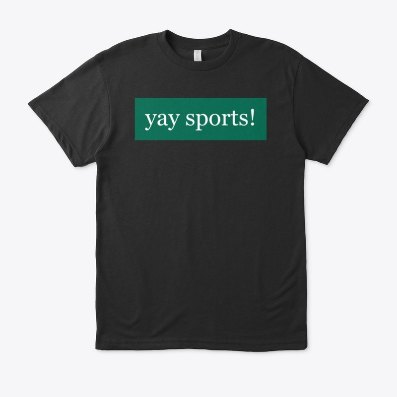 Yay Sports Written in White on Green