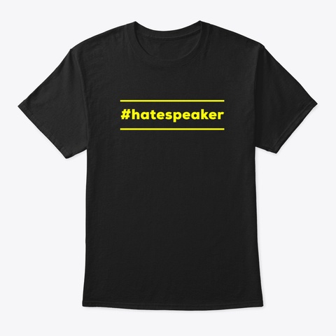 Hatespeaker Text For Nutrition And Germa Black T-Shirt Front