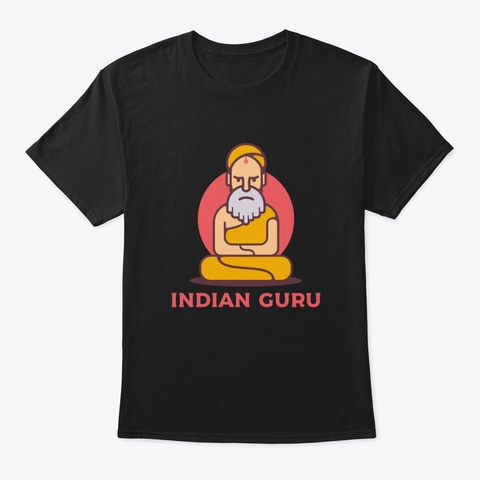 Indian Guru Black T-Shirt Front