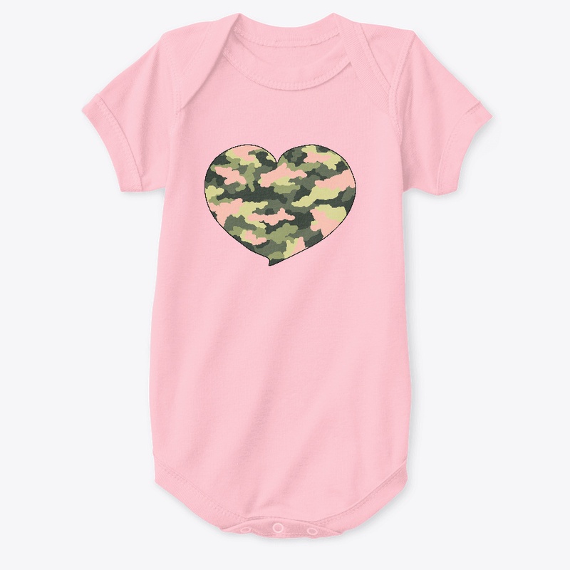 Pretty With Pink Camo Heart
