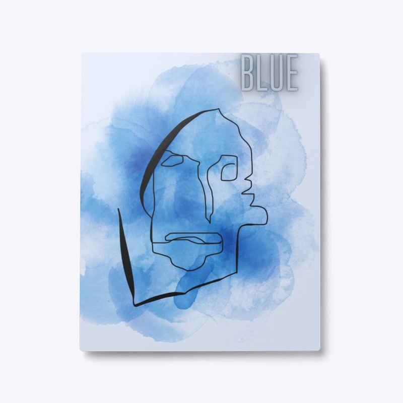 Blue face