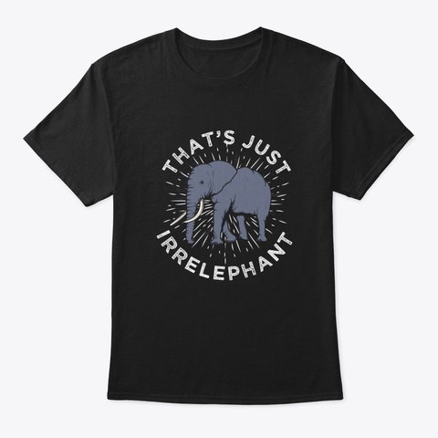 Animal Lover Elephant Black T-Shirt Front