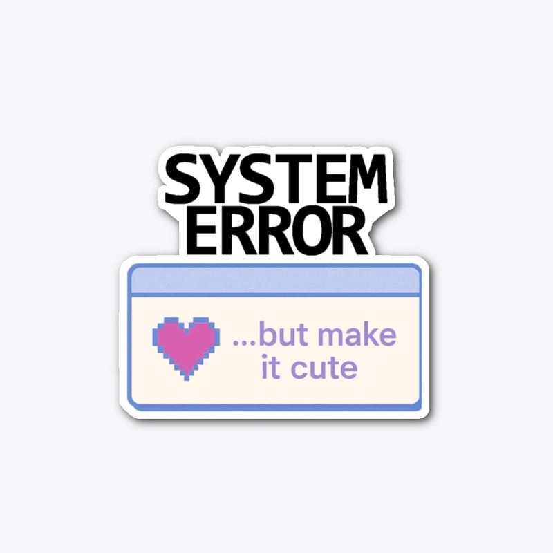 System Error (BLACK) Y2K Glitch Merch