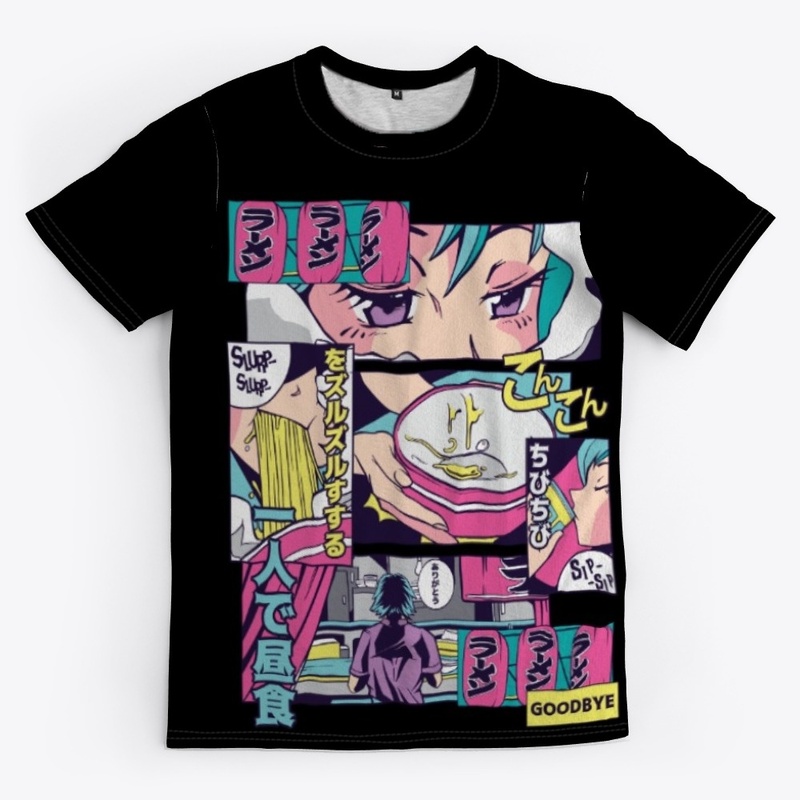 Anime Vaporwave Ramen Shop