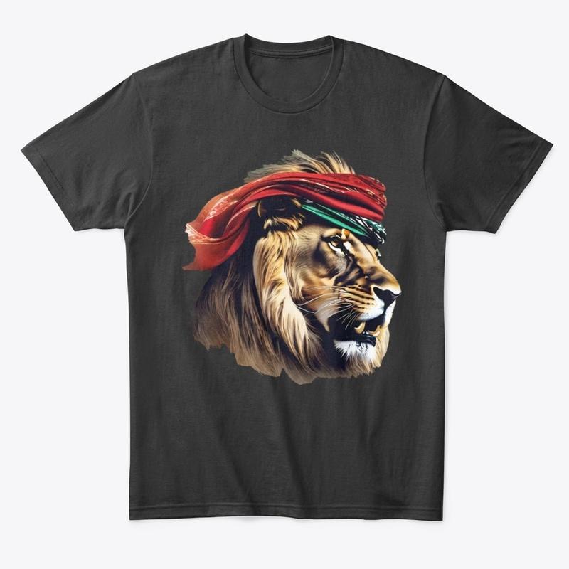 Lion with Palestinian Headscarf Unique
