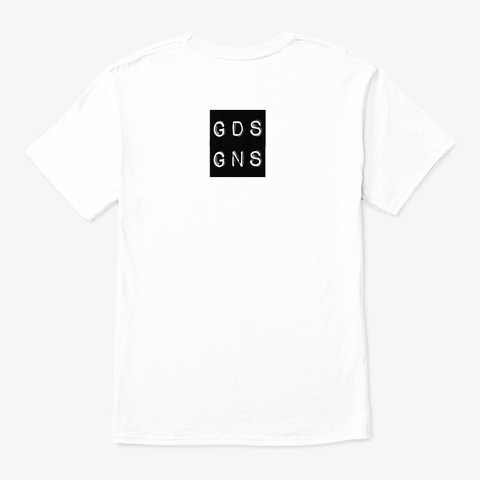 Ink Akaii Classic Crew Neck Tee White T-Shirt Back