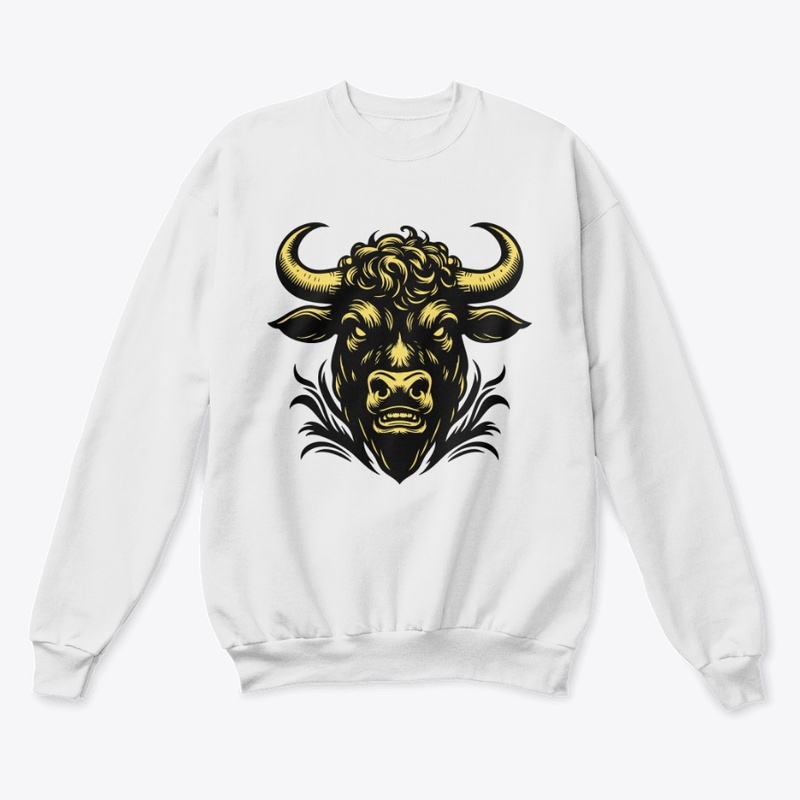 Angry Cow Head Design