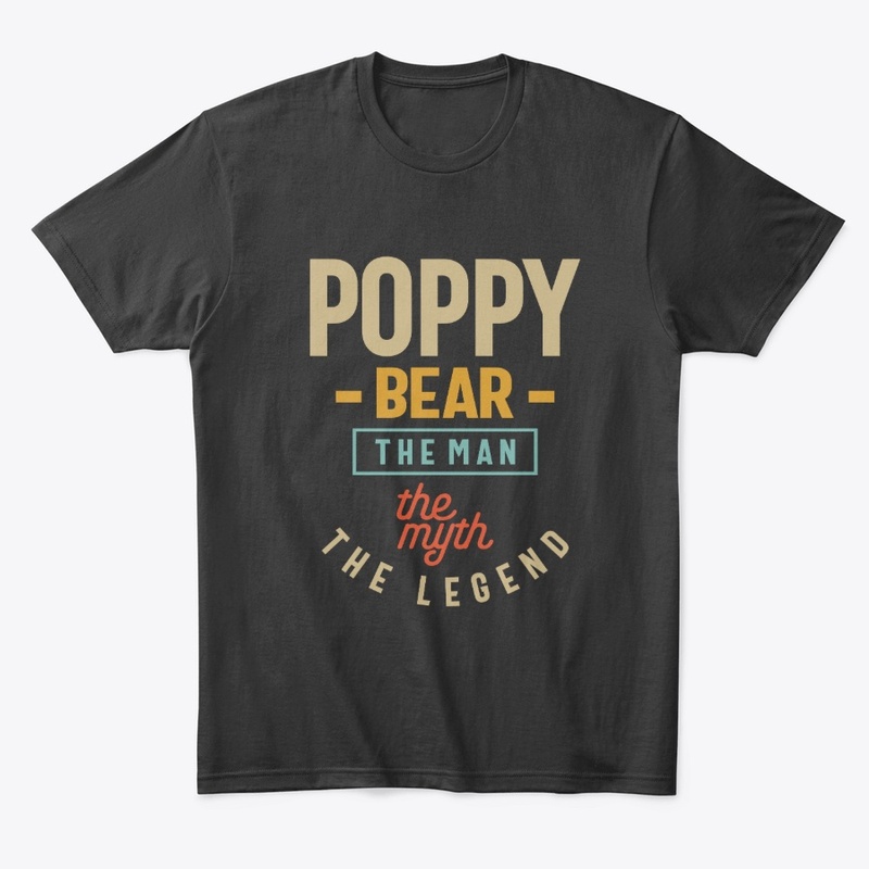 Poppy Bear Shirt Gift For Dads & Grandpa