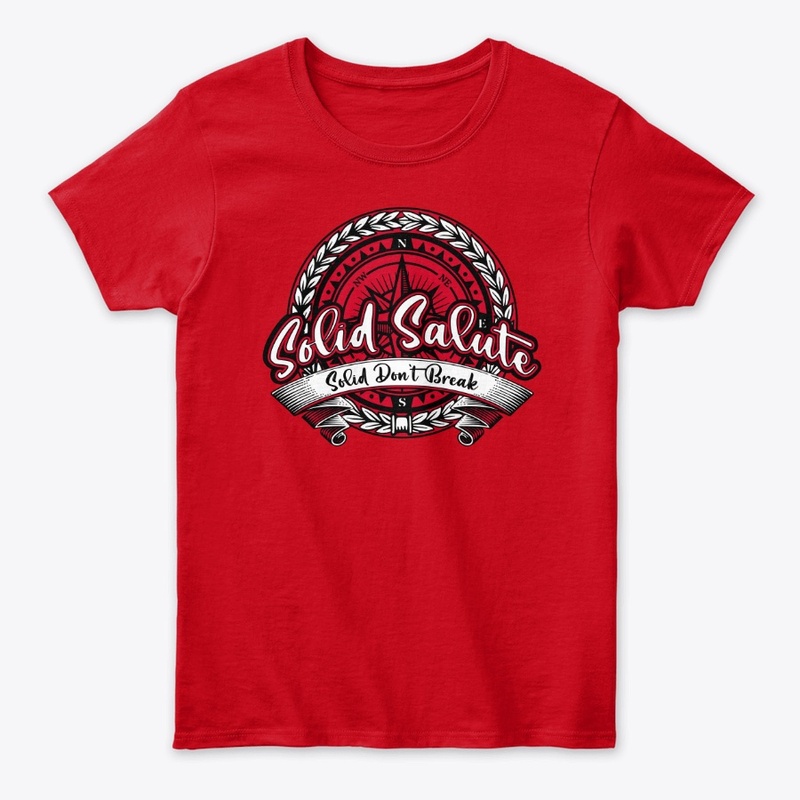 Blk/Red/Wht Solid Salute Badge