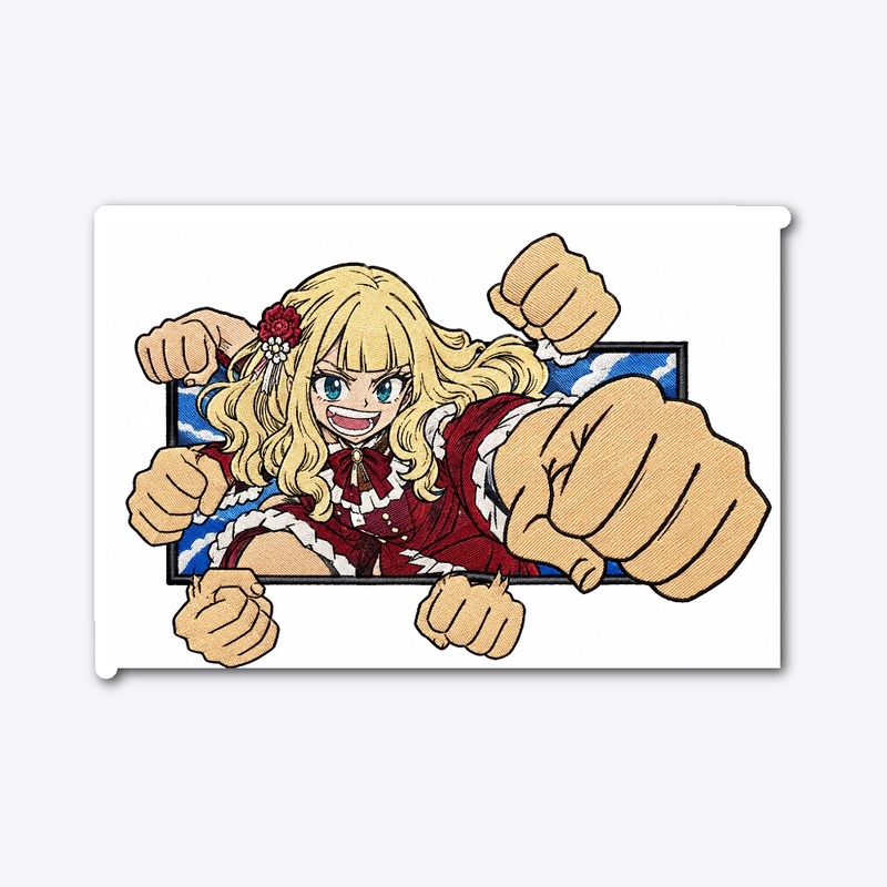 Multi-Fist Anime Girl - Die Cut Sticker