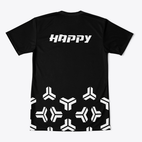 Fskn Happy Black T-Shirt Back