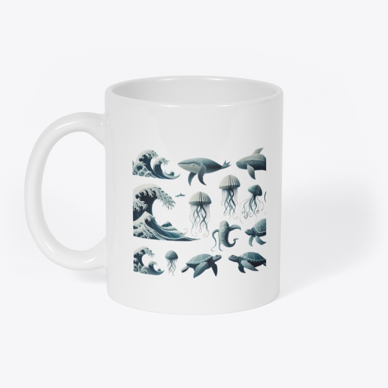 Origami sea landscape Series