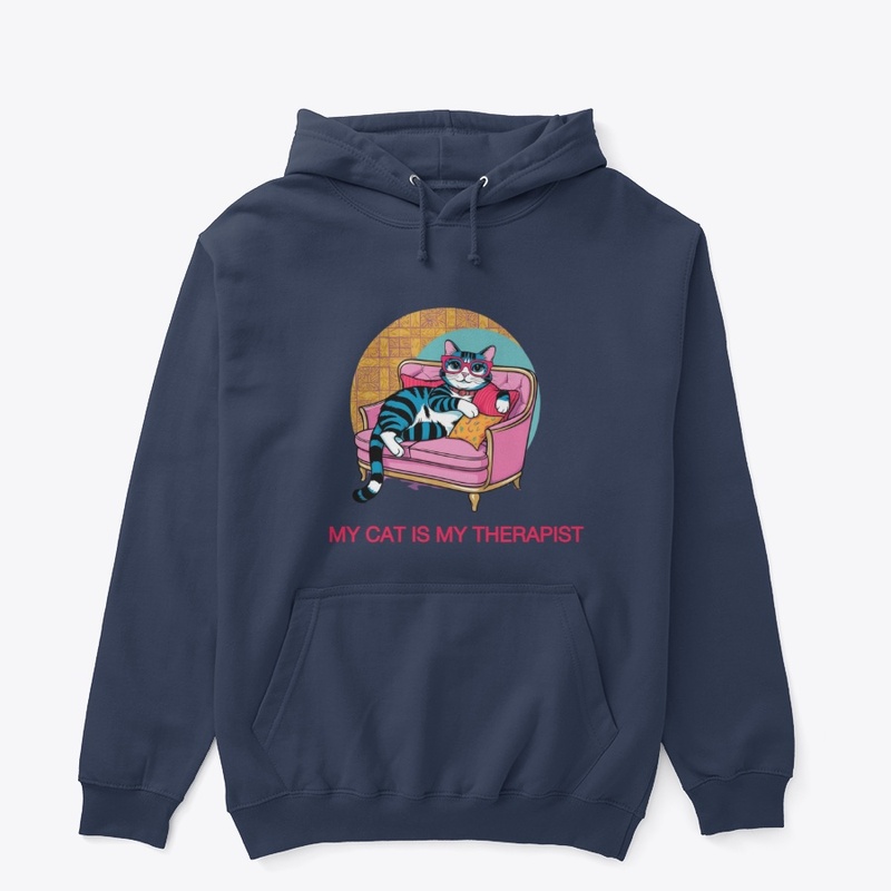 Funny Cat Therapist Chill Kitty Art, FC3
