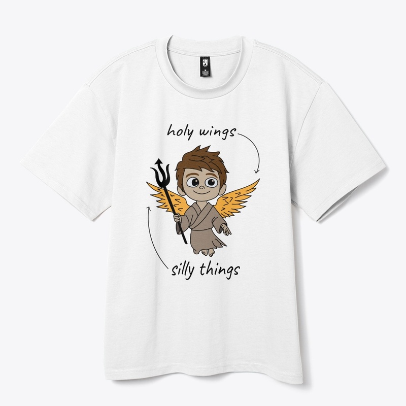 Celestial Child Angel with Golden Wings