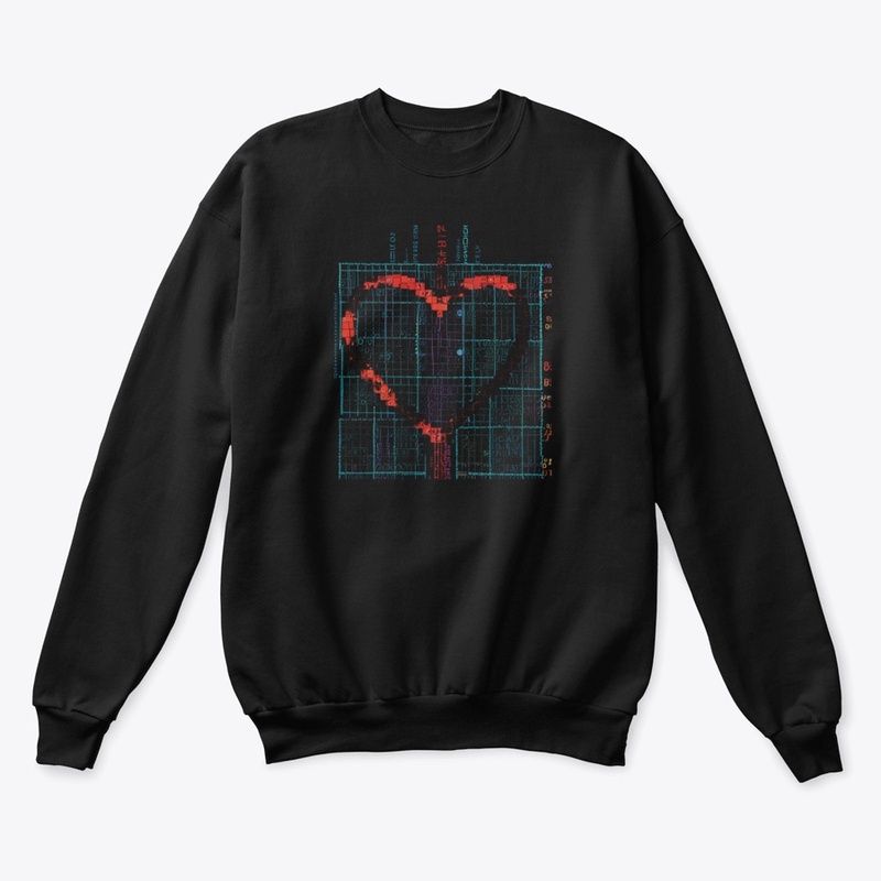 Pixelated Heart Code Design 