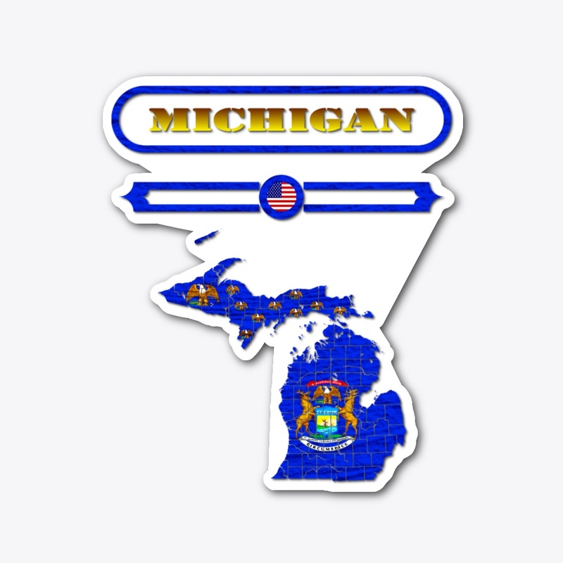 MICHIGAN MAP, MICHIGAN. SAMER BRASIL