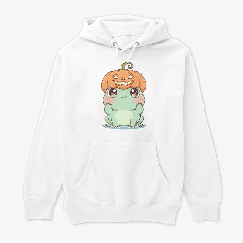 Hoppy Halloween Kawaii Pumpkin Hat Frog