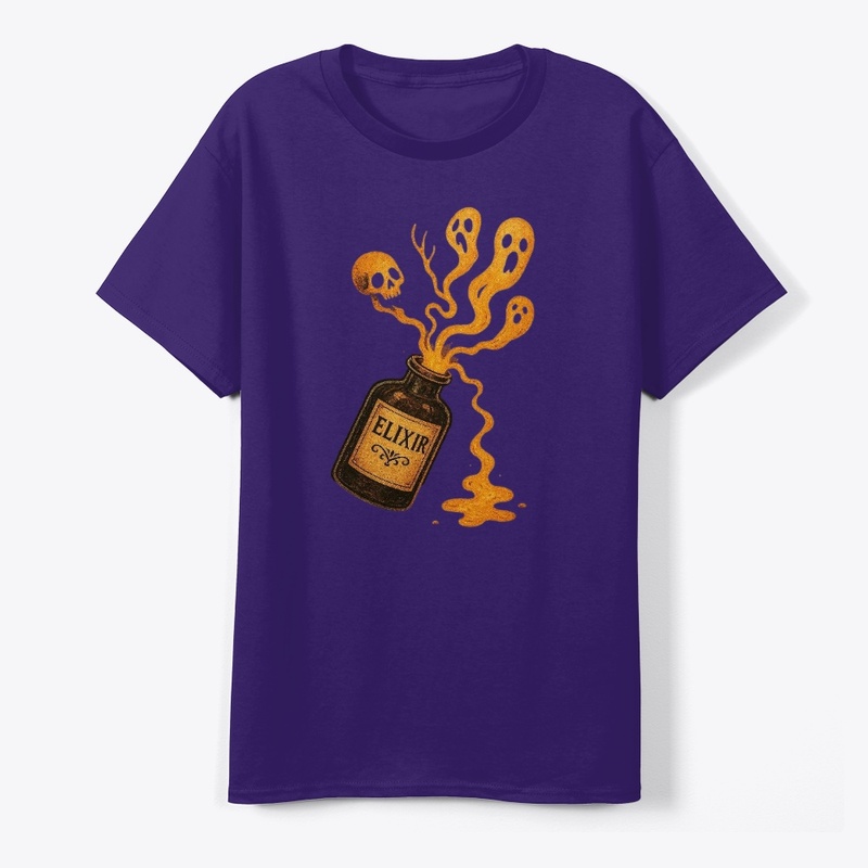 Vintage Horror Art Glowing Bottle 