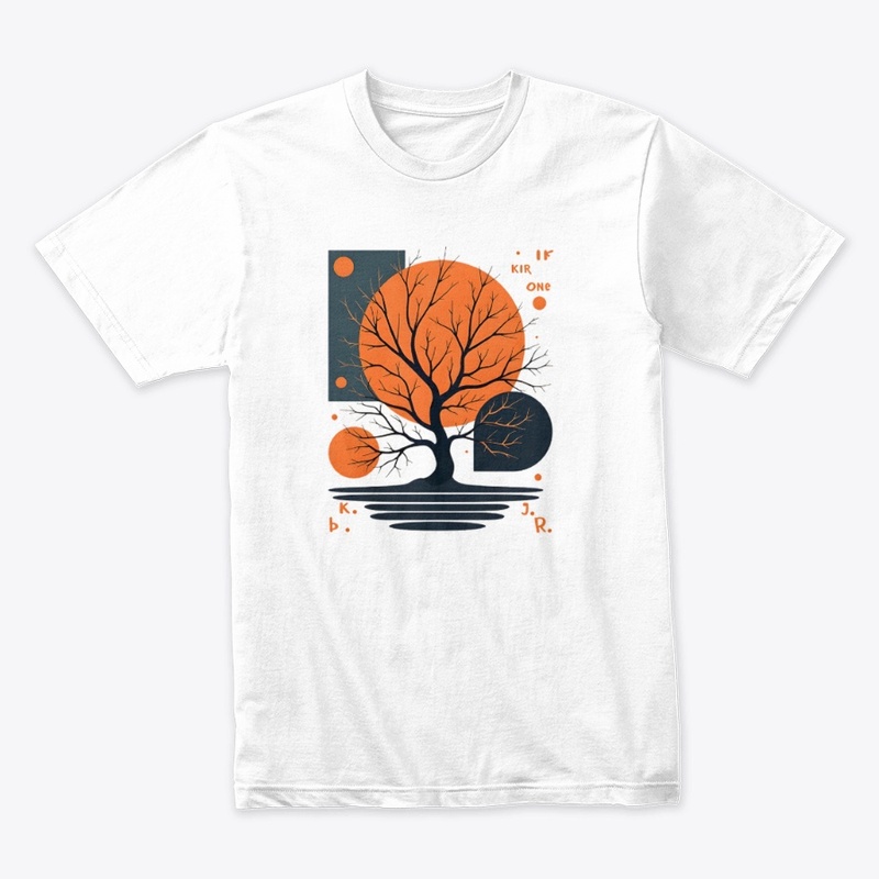 Minimalist Tree graphic T-shirt design