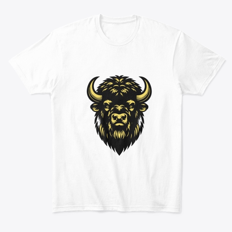 Angry Bison Head Design