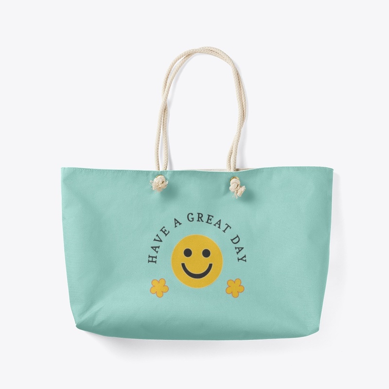 Tote bag with smiley 