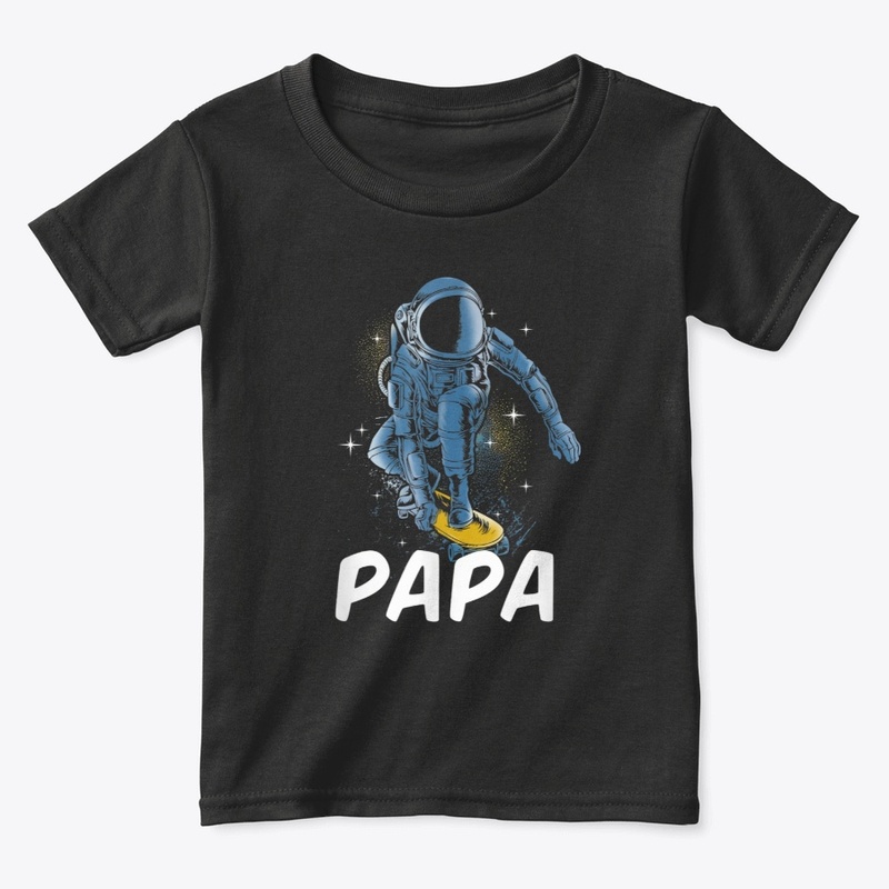 Astronaut Skateboarding  Papa