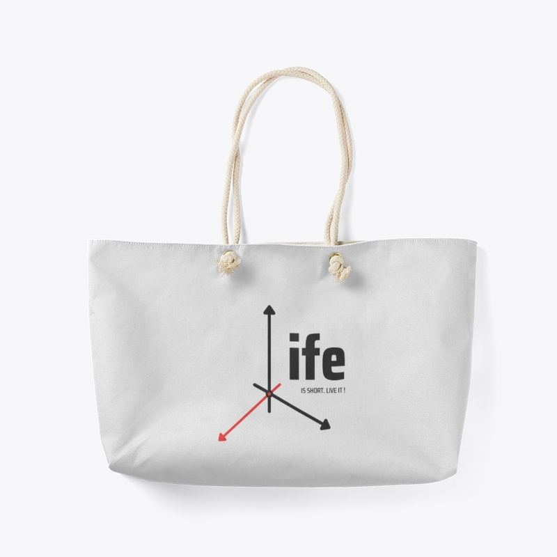 life" anti clock wise design t-shirt.