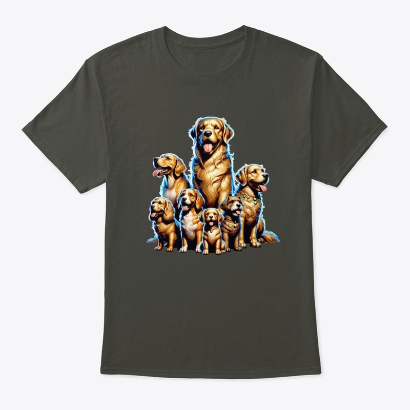Golden Retriever Neon Pack Dog Lover Tee