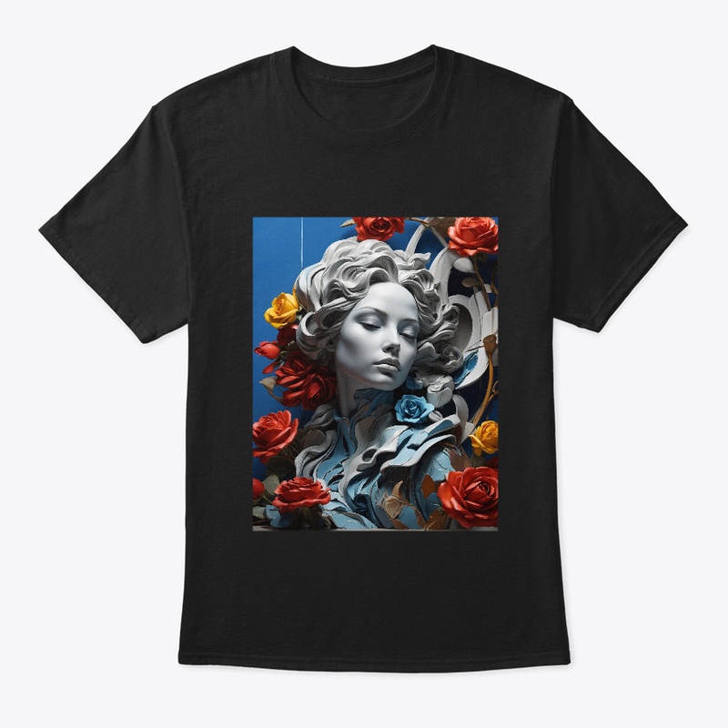 Gothic woman and rose