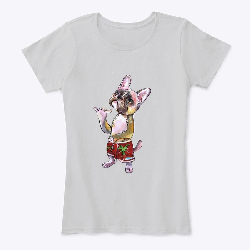 Frenchie surfer 