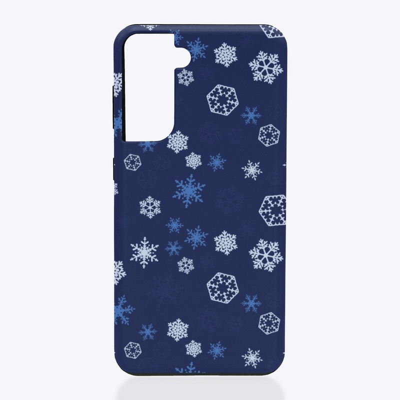 Christmas Blue Snowflakes